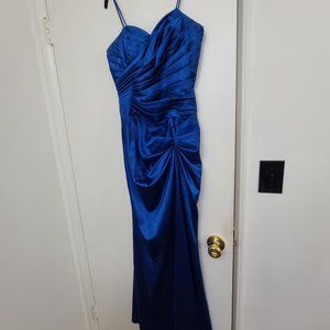 Cinderella Royal Blue Satin Dress Size S